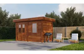 Lugarde Select Modern tuinhuis Gorssel 388x200cm - Bruine olie