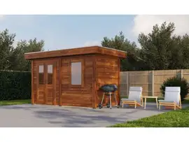 Lugarde Select Modern tuinhuis Gorssel 388x200cm - Bruine olie