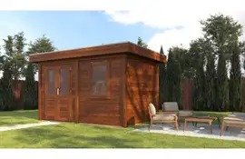 Lugarde Select Modern tuinhuis Breda 388x250cm - Bruine olie