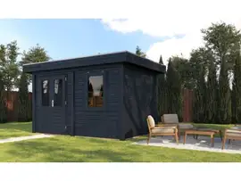 Lugarde Select Modern | Tuinhuis Breda 388 x 250 | Zwart Geolied