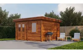 Lugarde Select Modern tuinhuis Rotterdam 388x388cm - Bruine olie