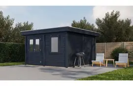 Lugarde Select Modern tuinhuis Rotterdam 388x388cm - Zwarte olie