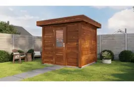 Lugarde Select Modern tuinhuis Garderen 250x250cm - Bruine olie