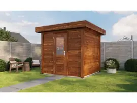 Lugarde Select Modern | Tuinhuis Garderen 250 x 250 | Bruin Geolied