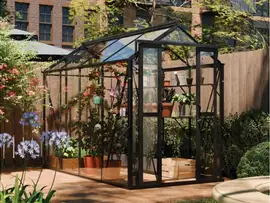 Royal Well | Anne III Tuinkas | Veiligheidsglas 3 mm | Zwart