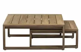 Apple Bee | Koffietafel Antigua 80 x 80 x 38 cm en 60 x 60 x 31 cm | Coastal Teak