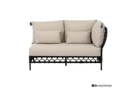 Apple Bee | Loungebank Pure 2-zits Links | Black Grey