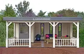 Lugarde | Maatwerk blokhut met overkapping B31