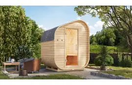 Karibu | Barrelsauna Asymmetrisch 1