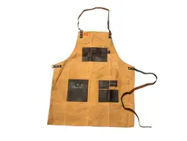 Traeger | BBQ Schort Bruin |Canvas en Leer