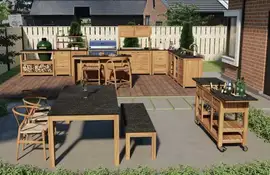 Passion Grills | Buitenkeuken Module Milano | Belgium Dark Grey | Opstelling Compleet