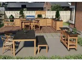 Passion Grills | Buitenkeuken Module Milano | Belgium Dark Grey | Opstelling Compleet