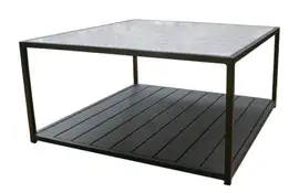Fonteyn | Koffietafel Aluminium 90 x 90 cm | Keramisch Blad