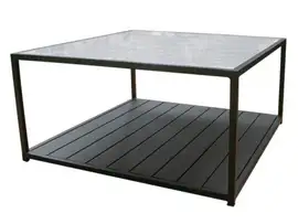 Fonteyn | Koffietafel Aluminium 90 x 90 cm | Keramisch Blad