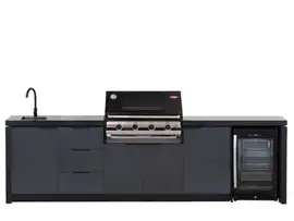 Beefeater | Buitenkeuken module Cabinex voor Signature 4-burner Premium Pack c/w 3000E Series BBQ & Cabinex Fridge
