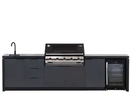 Beefeater | Buitenkeuken module Cabinex voor Signature 5-burner Premium Pack c/w 3000E Series BBQ & Cabinex Fridge