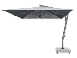 Borek | Zweefparasol Capri 350 x 350 cm Grafiet| Batyline Zwart