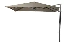 4 Seasons Outdoor | Zweefparasol Siesta 300 x 300 cm | Antraciet-Taupe