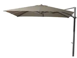 4 Seasons Outdoor | Zweefparasol Siesta 300 x 300 cm | Antraciet-Taupe