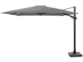 4 Seasons Outdoor | Zweefparasol Siesta Premium 300 x 300 cm | Antraciet-Charcoal