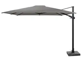 4 Seasons Outdoor | Zweefparasol Siesta Premium 300 x 300 cm | Antraciet-Mid Grey