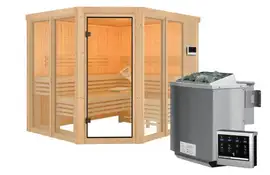 Karibu | Ainur 3 Sauna | Biokachel 9 kW Externe Bediening