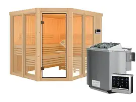 Karibu | Ainur 3 Sauna | Biokachel 9 kW Externe Bediening