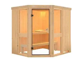 Karibu | Amelia 1 Sauna | Bronzeglas Deur