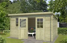 Outdoor Life Products | Tuinhuis Amira 380 x 230 | Geïmpregneerd | Olijfgroen