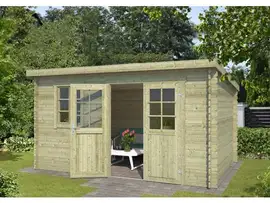 Outdoor Life Products | Tuinhuis Amira 380 x 230 | Geïmpregneerd | Olijfgroen
