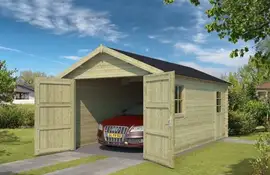 Outdoor Life Products | Garage Dillon 300 x 540 | Geïmpregneerd | Olijfgroen