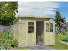 Outdoor Life Products | Tuinhuis Indi 230 x 175 | Geïmpregneerd | Olijfgroen