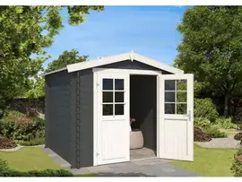 Outdoor Life Products | Tuinhuis Ingo 230 x 230 | Gecoat | Carbon Grey-Wit