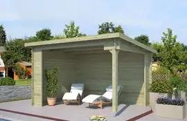Outdoor Life Products | Overkapping Lara 380 x 275 | Geïmpregneerd | Olijfgroen