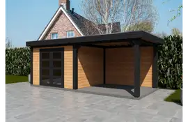 Fonteyn | Coco Tuinhuis met Overkapping 600 x 250 Exclusief