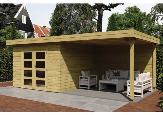 Fonteyn | Tuinhuis Coco met Overkapping 600 x 250