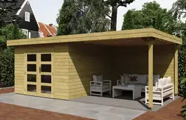 Fonteyn | Tuinhuis Coco met Overkapping 600 x 250