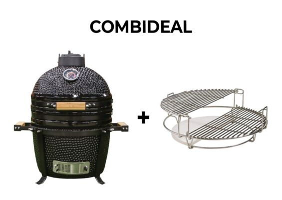 Fonteyn | Combideal BBQ Kamado Shorty 15" met Divide & Conquer System