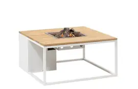 Cosi | Vuurhaard Cosiloft 100 | White Frame | Teak Top