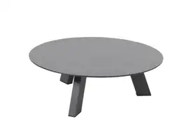 4 Seasons Outdoor | Koffietafel Cosmic met HPL Tafelblad Ø 78 x 25(h) cm | Slate Anthracite