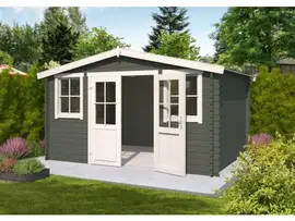 Outdoor Life Products | Tuinhuis Dallas 376 x 292 | Gecoat | Green Grey-Wit