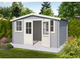 Outdoor Life Products | Tuinhuis Dallas 376 x 292 | Gecoat | Platinum Grey-Wit