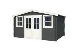 Outdoor Life Products | Tuinhuis Dallas 376 x 292 | Gecoat | Carbon Grey-Wit
