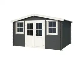 Outdoor Life Products | Tuinhuis Dallas 376 x 292 | Gecoat | Carbon Grey-Wit