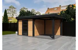 Fonteyn | Tuinhuis Demi met Overkapping 500 x 250 Exclusief