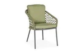 SUNS | Tuinstoel Nappa | MRG | Macrame Weaving | Forest Green Mixed Weave