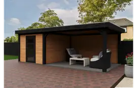 Fonteyn | Eda Tuinhuis met Overkapping 650 x 300 Exclusief
