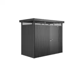 Biohort | Berging HighLine Gr. H1 | Enkele Deur | Donkergrijs-Metallic