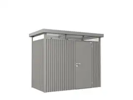 Biohort | Berging HighLine Gr. H1 | Enkele Deur | Kwartsgrijs-Metallic