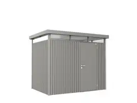 Biohort | Berging HighLine Gr. H2 | Enkele Deur | Kwartsgrijs-Metallic